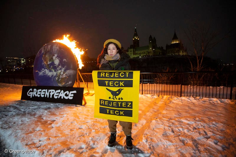 Reject Teck protestor from Greenpeace Canada