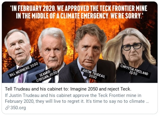 preview of 350 Canada's call to action against Teck