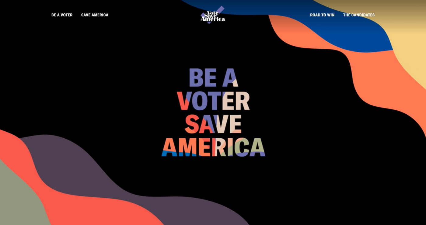 Vote Save America homepage