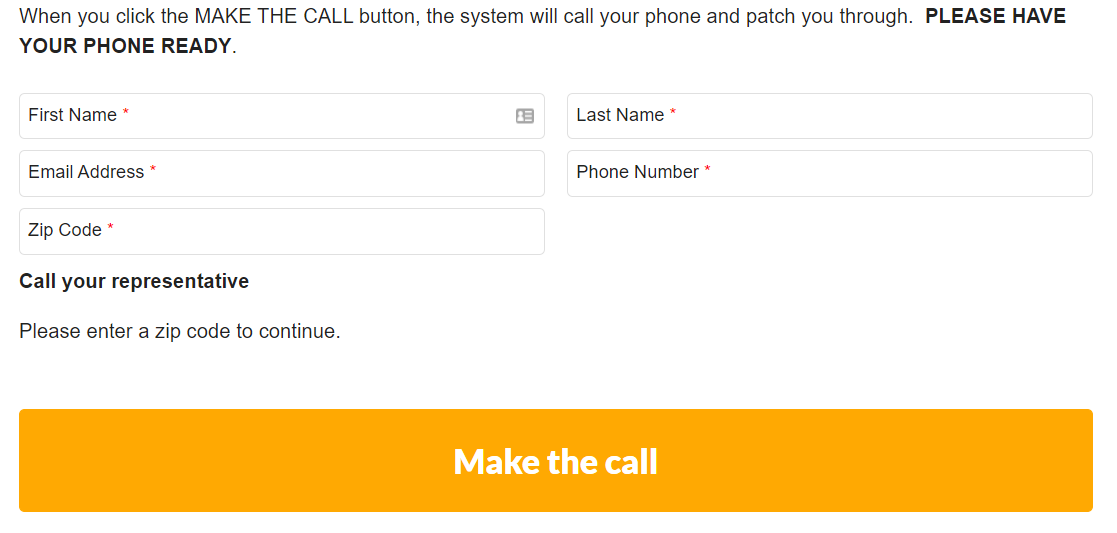 call tool form and button