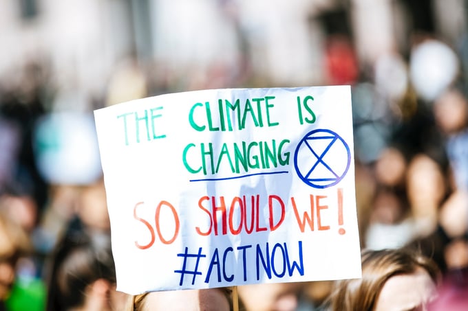 climate is changing #actnow sign