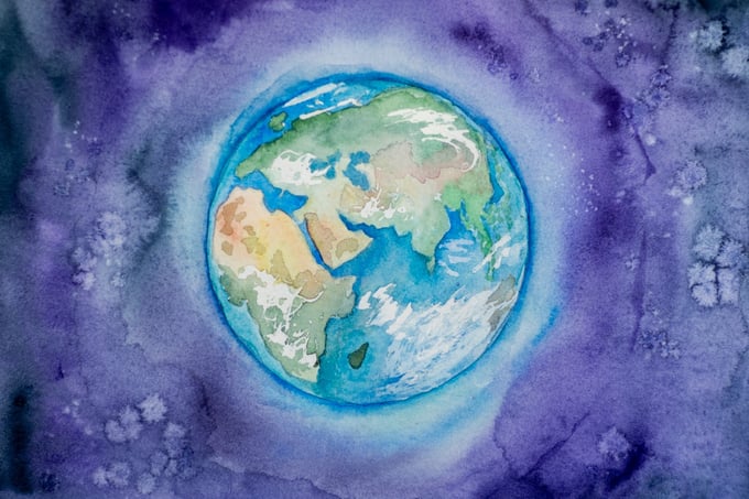 earth watercolour