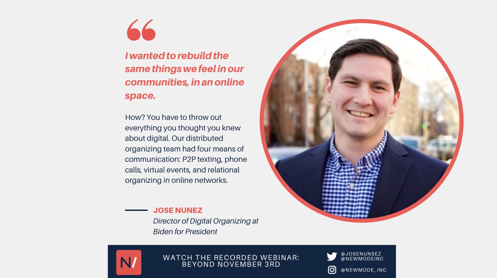 jose nunez quote post-election webinar