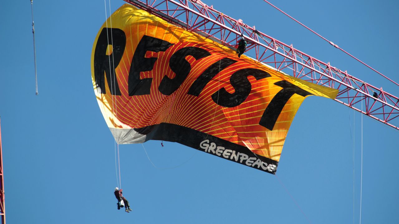 RESIST Banner Drop