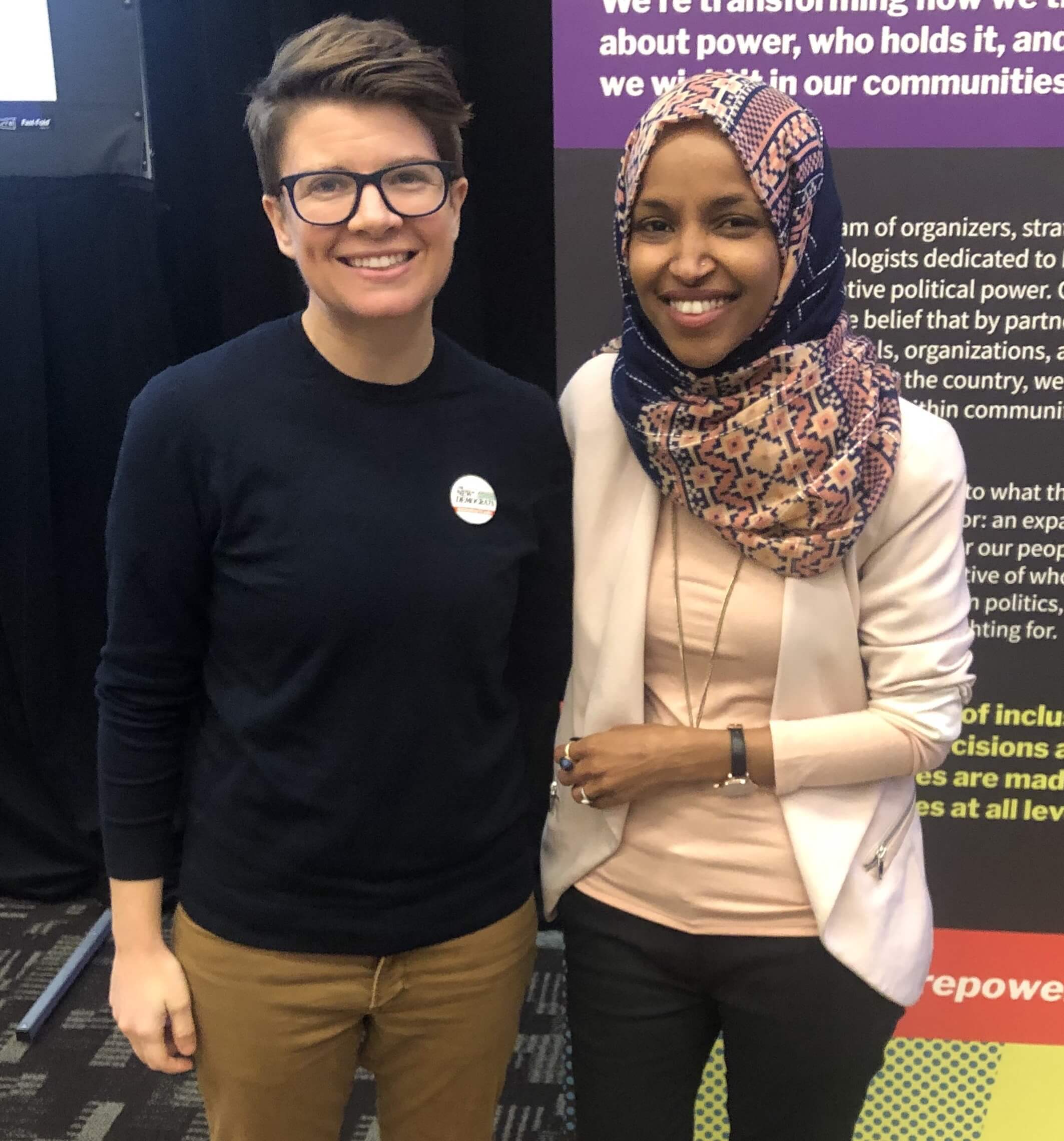 Me trying to play it cool meeting Rep-Elect Ilhan Omar